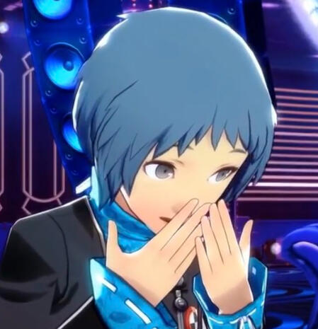 Fuuka Yamagishi from Persona 3 doing a cute pose